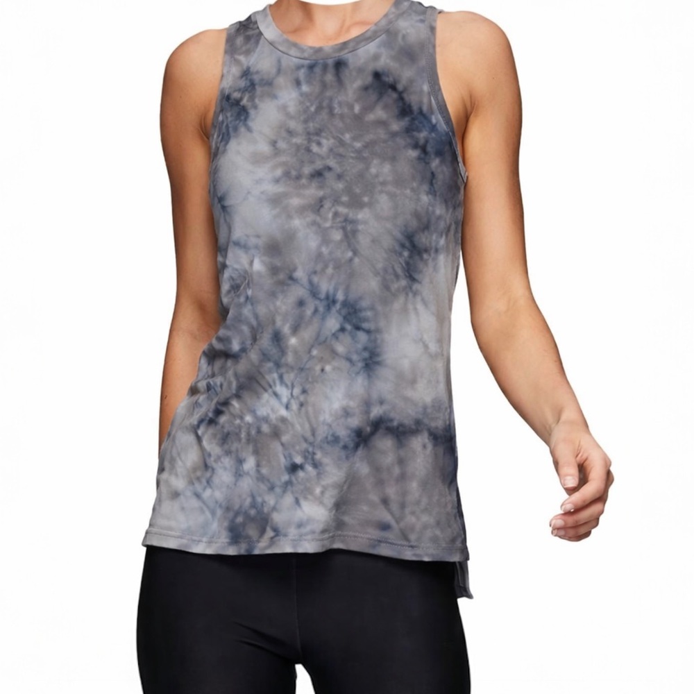 NWOT RBX Active Tie Dye Tank Top Medium Gray Blue Athletic Gym